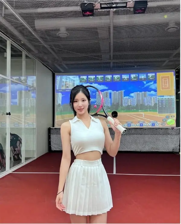 테니스장에서 볼 수 있는 모습